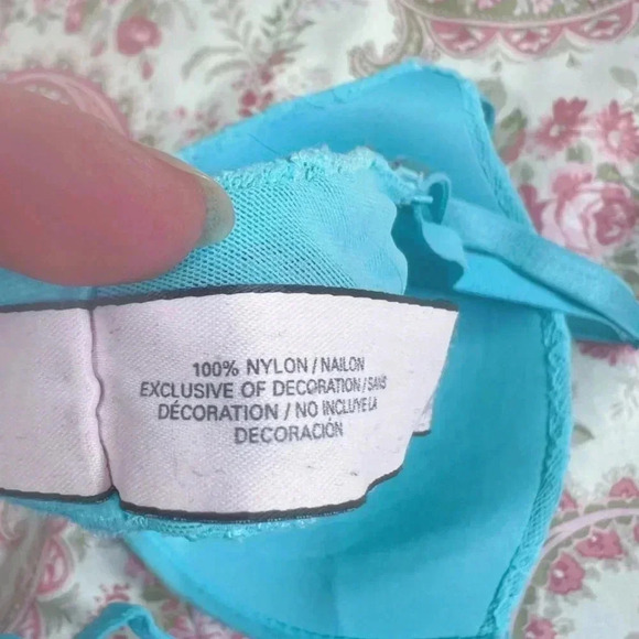 Victoria's Secret Blue Lace Lined Perfect Coverage Bra 34C - Picture 5 of 7